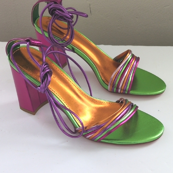 AKIRA Shoes - ❌Last Chance Colorful Strappy Women's Heels